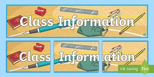 Class Information Display Banner