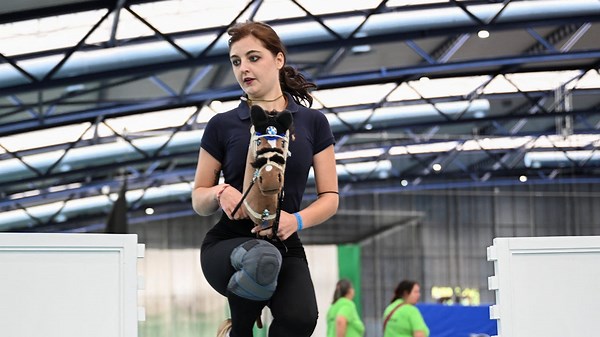 Hobby horsing tournament: Real athletes, toy horses