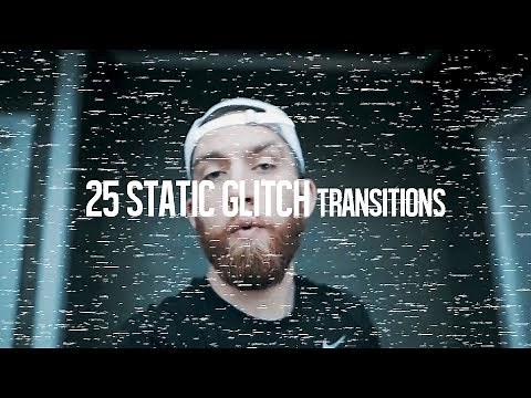 25 Static Glitch Transitions | Creative Ryan Pack 1