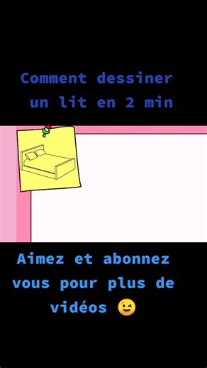 Apprendre à dessiner un lit 🛏 facilement en 2 minutes #commentfaire