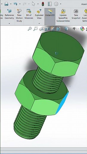 SOLIDWORKS Nut & Bolt Assembly Tutorial: Mates, Threads & Animation (Beginner to Pro). #Solidworks