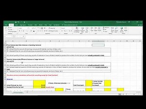 Managerial Accounting - Variance Analysis Practice Exercise - Severson