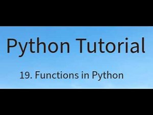 Functions in Python