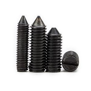 [Hot Item] M10 X 12 Factory Supply Customized Cone Point End Slotted Set Screw