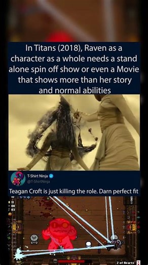 In Titans (2018), Raven as a character as a whole needs a stand