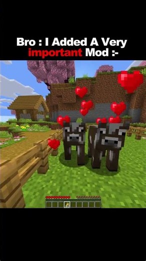 I added a VERY "Important" Mod to Minecraft... 😳😂 #minecraft #funnyminecraft