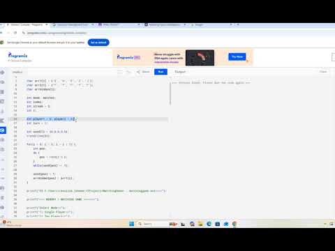 CPROJECTS: Matching Game Demo Part 1