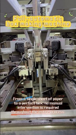 Full-automatic box-making production line, with more efficient and cleaner packaging box production.