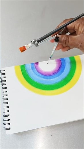 Rainbow painting easy #shorts#shortvideo #rainbowpainting