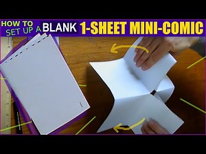 How to Set Up a BLANK "1-SHEET" Mini-Comic (8 pages)!