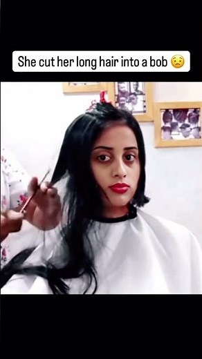 She Cut Her Long Hair Into a Bob! Long to Short Hair Shock! Watch Dramatic Indian Girl Bob Haircut