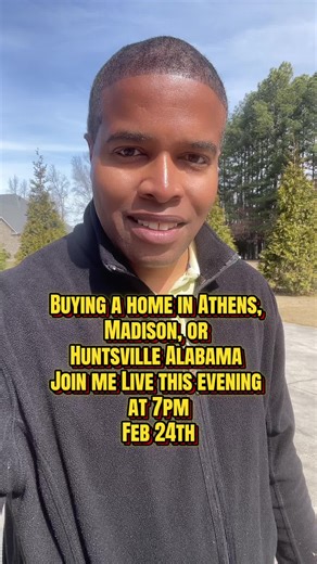 Jacky Patterson Real Estate LLC Jacky Patterson Broker/ Owner 256-874-6033 If you’re thinking about buying or selling a home in Huntsville, Madison, Decatur, or surrounding North Alabama areas, I’m going live tonight at 7 PM to answer your real estate questions. We can talk about home prices, getting approved, first time buyer programs, selling strategies, and what’s happening in the local market right now. Whether you’re planning soon or just curious, this is a good time to get real information
