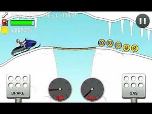Hill Climb Racing \\ Arctic Cave \\ 2019 meters on Snowmobile