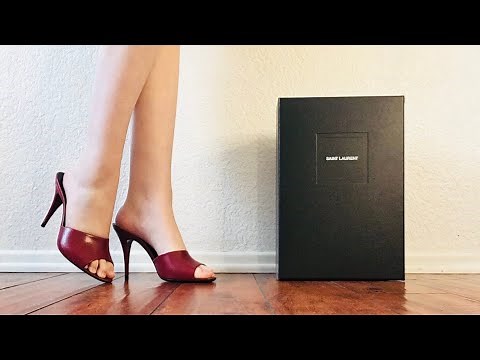 Saint Laurent LA 16 Mules Unboxing and Try On