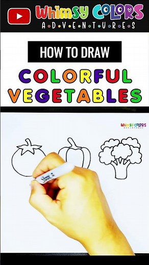 How to Draw Vegetables for Beginners | Step-by-Step Easy Drawing Tutorials