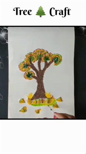 Easy 🌲 Tree Craft#craft #art #shorts# craftidea