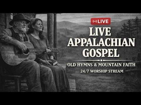 🔥 LIVE Appalachian Gospel 🪕 Old Mountain Hymns for Peace, Faith & Healing (24/7)