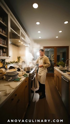 🤗 Spend more time at the table, not the stove. ✨ Smart kitchens turn stress into celebration. 🤝 Cook with confidence - try it risk-free for 100 days. | Anova