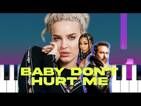David Guetta, Anne Marie, Coi Leray - Baby Don't Hurt Me (Piano Tutorial)