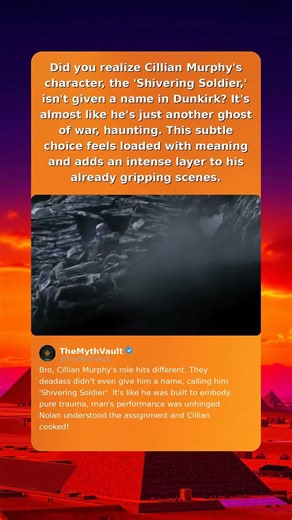 Did you realize Cillian Murphy's character, the 'Shivering Soldier,' isn't given a name in Dunkirk?