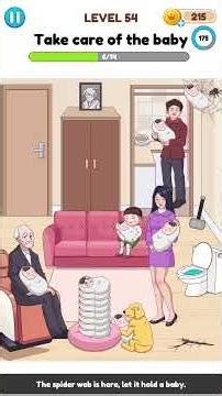 Annoying Puzzle Game Level 54 Take care of the baby