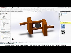 Rack and Pinion Grip Mechanism In Solidworks