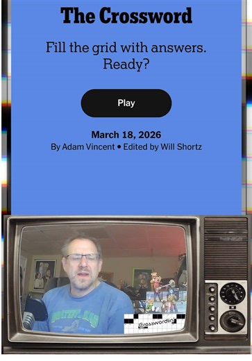 Solving the New York Times Crossword Lhzzle for Wednesday March 18, 2026 #wordgames #crossword #newyorktimescrosswordpuzzle