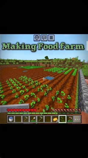 🌾 Building a Food Farm in Minecraft Hardcore Mode | Minecraft Shorts #minecraft #hardcore #farmbuild