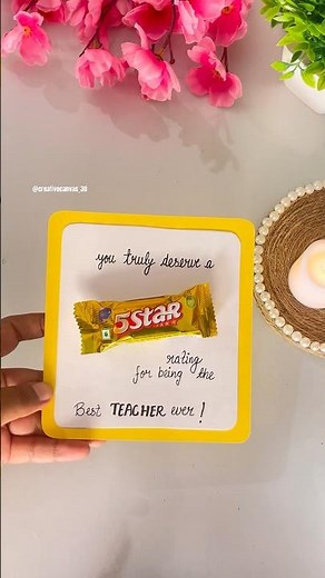 Quick and Easy card for teachers day 💌🌸 #shorts #shortsfeed