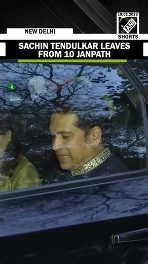 Former Indian cricketer Sachin Tendulkar departs from 10 Janpath
