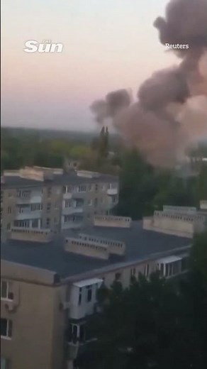 Moment Ukrainian drone strikes Rostov in Russia #ukraine #ukrainewar #russia