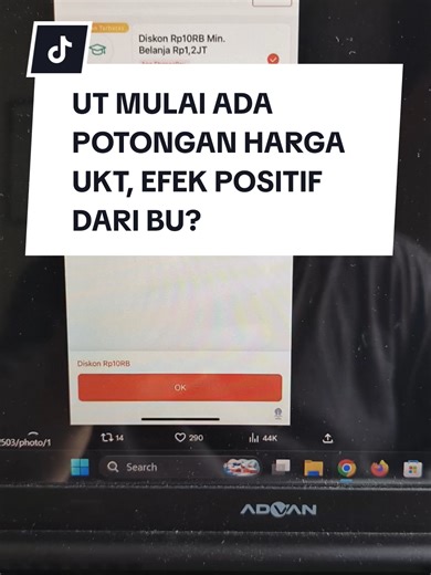 UT kali ini dalam pembayaran UKT terdapat pemotongan harga dari beberapa platform online Semoga dapat membantu mahasiswa #ut #universitasterbuka #univterbuka #ukt