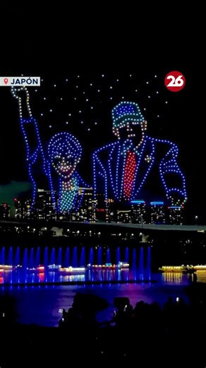 🇺🇸 Un show de drones iluminó Tokio por los 250 años de Estados Unidos