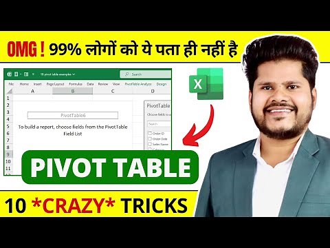 10 Pivot Table *CRAZY* Tips and Tricks ! Pivot Table in Excel | Pivot Table Tutorial in Hindi