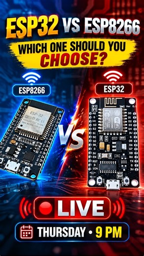 Live highlight | WiFi Module ESP32 vs ESP8266 | Which One Should You Choose?