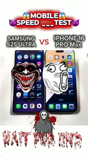 😱😱SAMSUNG S25 ULTRA VS😱😱 IPHONE 16PRO MAX SPEED TEST #shorts
