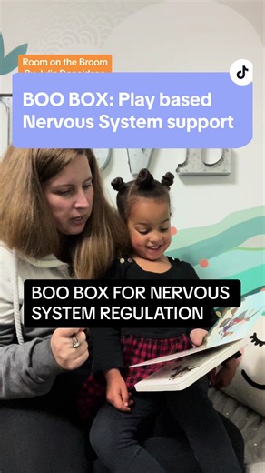 BOO BOX for play based nervous system regulation. This is our favourite halloween story (but we read it all year long!) There sre many ways this story can be used to help kids and parents co-regulate. Thank you Julia Donaldson for your wonderful imagination and writing talent. 🧙‍♀️🧹🐈‍⬛🐶🐸🦜 #nervoussystemregulation #bouncing #neurosomaticintelligence #playbaselearning #boobox #booboxideas #cjsmith #nervoussystem
