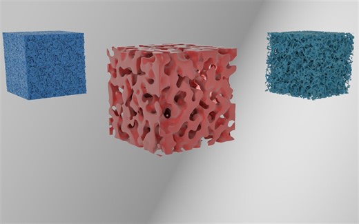 科研绘图-3dmax 碳材料-海绵结构