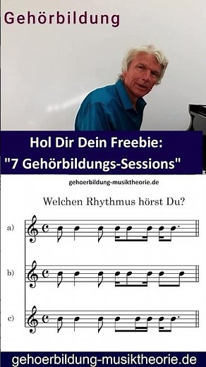 Gehörbildung: Rhythmus erkennen - Aufgabe 1