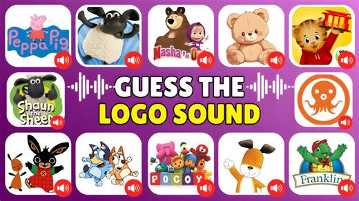 Guess The Preschool Animal Character Logo Sound 🔊 | Peppa Pig, Bing, Shaun the Sheep | Quiz 2026