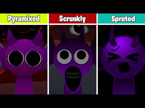 Sprunki Spruted vs Sprunki Pyramixed vs Sprunki Scrunkly - Durple