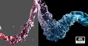 Colorful Water Flow 4K