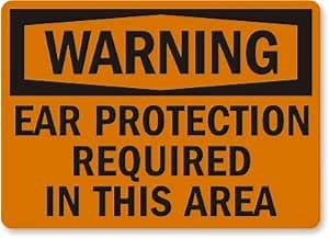 SmartSign "Warning - Ear Protection Required In This Area" Label | 7" x 10" Laminated Vinyl