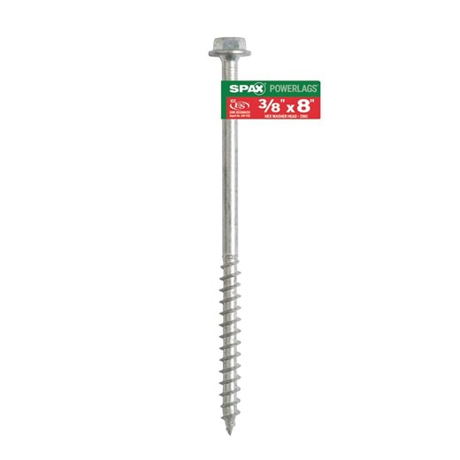 SPAX 3/8 in. x 8 in. Interior Hex Head Structural Wood Lag Screws Powerlags Hex (1 EA) 4571010102037 - The Home Depot