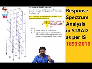 Response Spectrum Analysis in STAAD as per IS code|| Dynamic and Static Load Difference