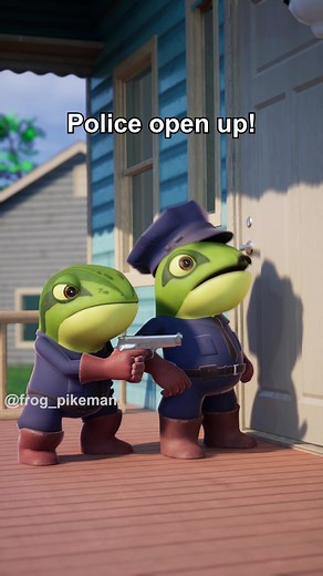 Police open up! #police #animation #3danimation #animationmeme #funnyvideos #frogpikeman #comedy #fypシ