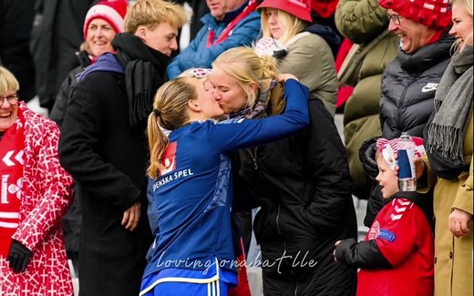Magda Eriksson and Pernille Harder - Celebrating Love on the Field