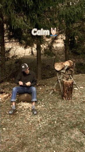Carving a Kuksa in the Forest