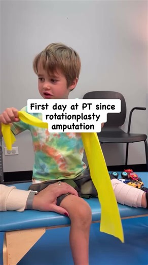 Few days ago was Cohen’s very first physical therapy session since his rotationplasty — learning, adapting, and pushing forward with so much courage. Rotationplasty might look a little different, but it’s incredible what the body and mind can do. #courageouscohen #cohenstepsforward #rotationplasty #limbdifference