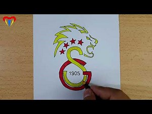 GALATASARAY LOGOSU ÇİZİMİ - ASLAN LOGOSU GS KOLAY GALATASARAY LOGO RESMİ